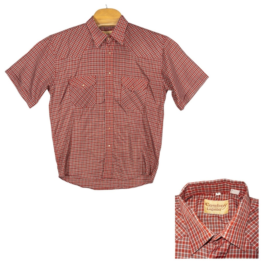 Cowboy Legend Pearl Snap Western Shirt Mens Large‎